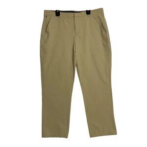 NOBULL Mens Brown Tan Khaki Nylon Polyester Casual Khaki Pants 38 x 32 Regular